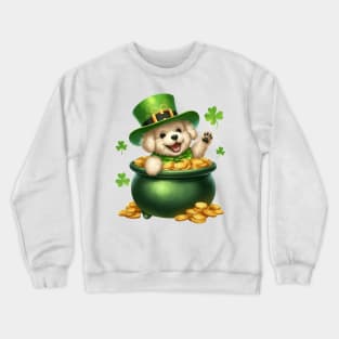 St Patricks Day Poodle Dog Crewneck Sweatshirt